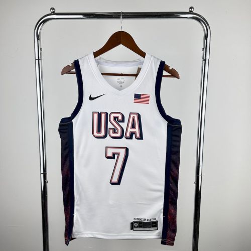 Kevin Durant Team  USA 2024 Swingman Home Jersey White