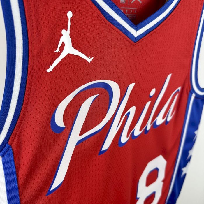 Paul George Philadelphia 76ers 2023/24 Statement Edition Swingman Jersey Red