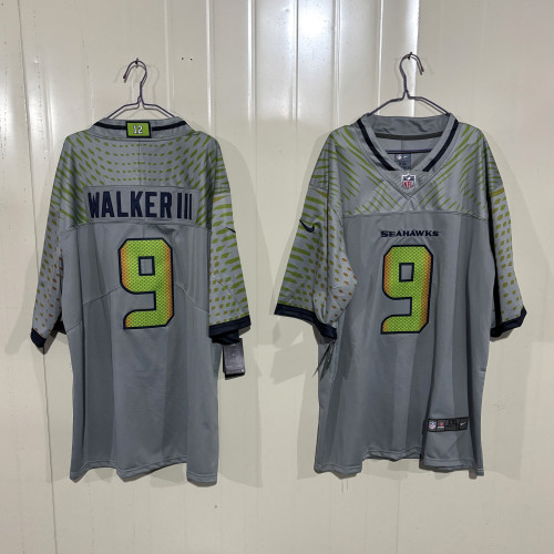 Seattle Seahawks Kenneth Walker III Gray Game Jersey - Gen 2