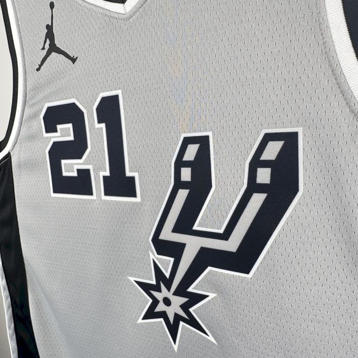 Tim Duncan San Antonio Spurs 2021/22 Statement Edition Swingman Jersey Gray