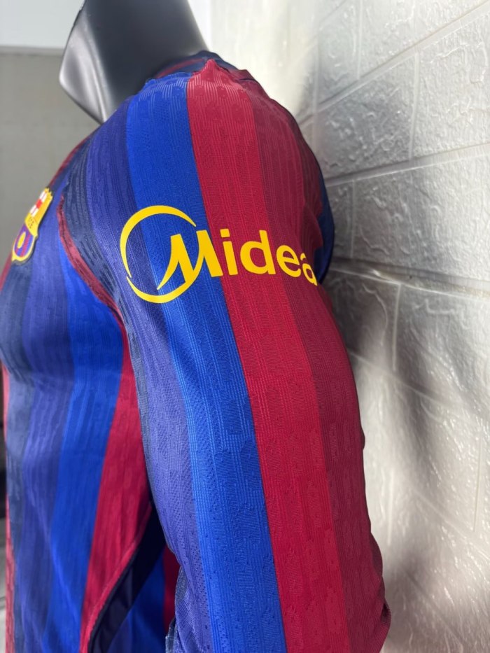 Barcelona Home Player Long Sleeve Jersey 26/27