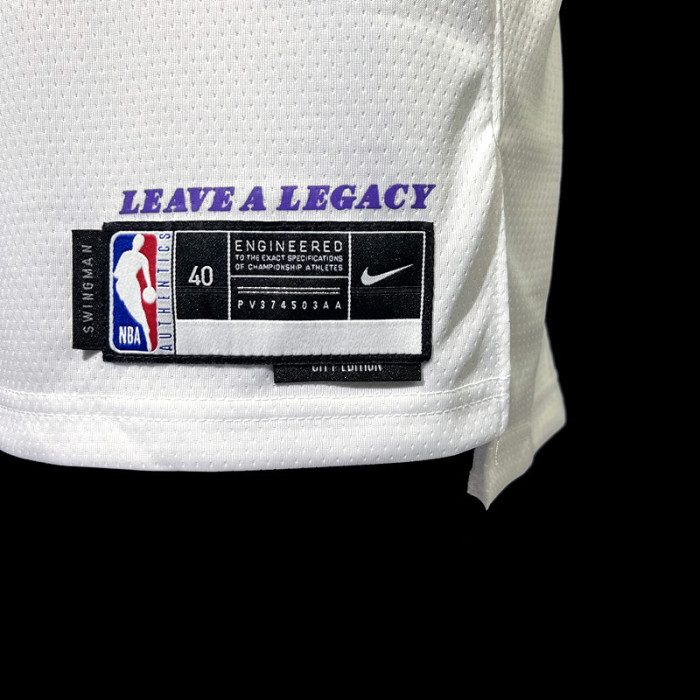 Kobe Bryant Los Angeles Lakers City Edition Swingman Jersey 22/23 White