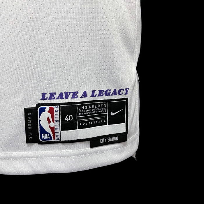 LeBron James Los Angeles Lakers City Edition Swingman Jersey 22/23 White