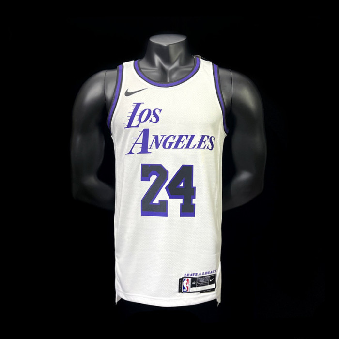 Kobe Bryant Los Angeles Lakers City Edition Swingman Jersey 22/23 White