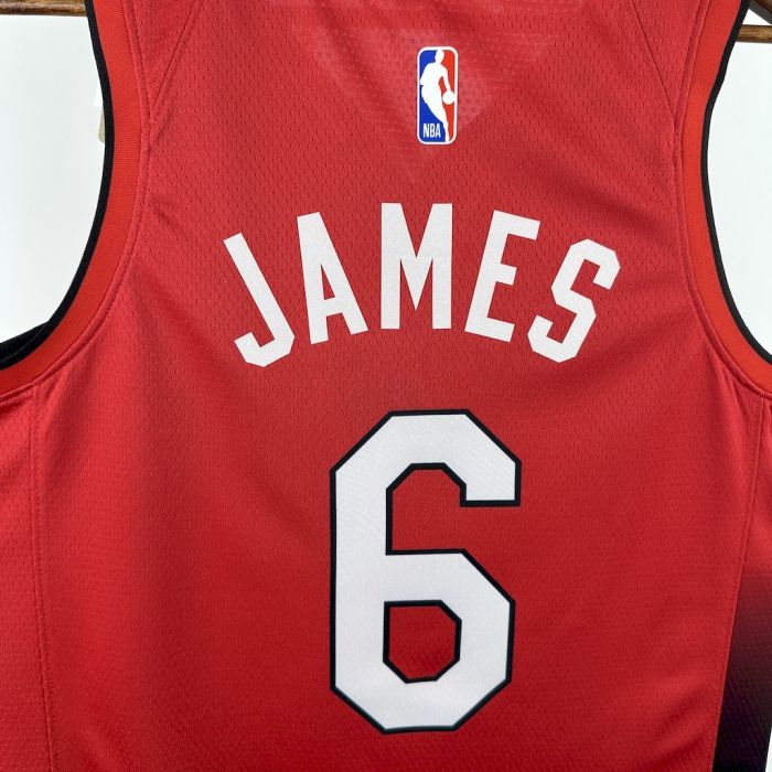 LeBron James Miami Heat City Edition 24/25 Swingman Jersey Red