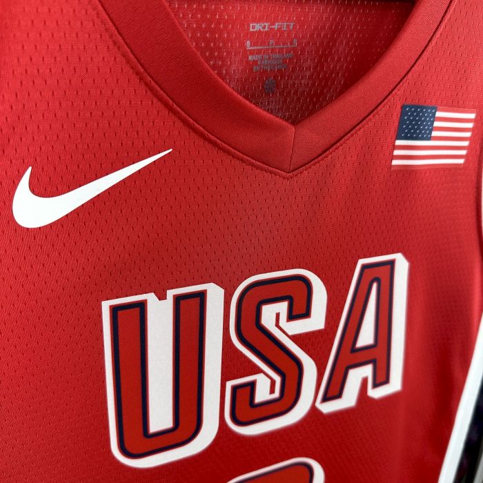 LeBron James Team USA 2024 Swingman Jersey Red