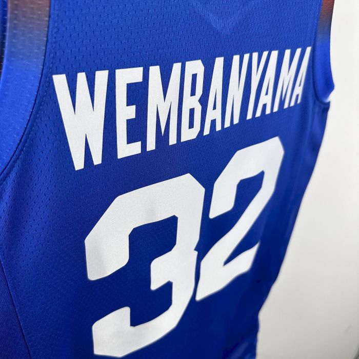 Victor Wembanyama France Basketball Swingman Away Jersey Blue