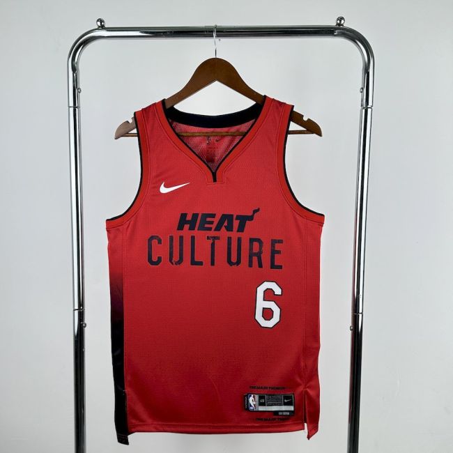 LeBron James Miami Heat City Edition 24/25 Swingman Jersey Red