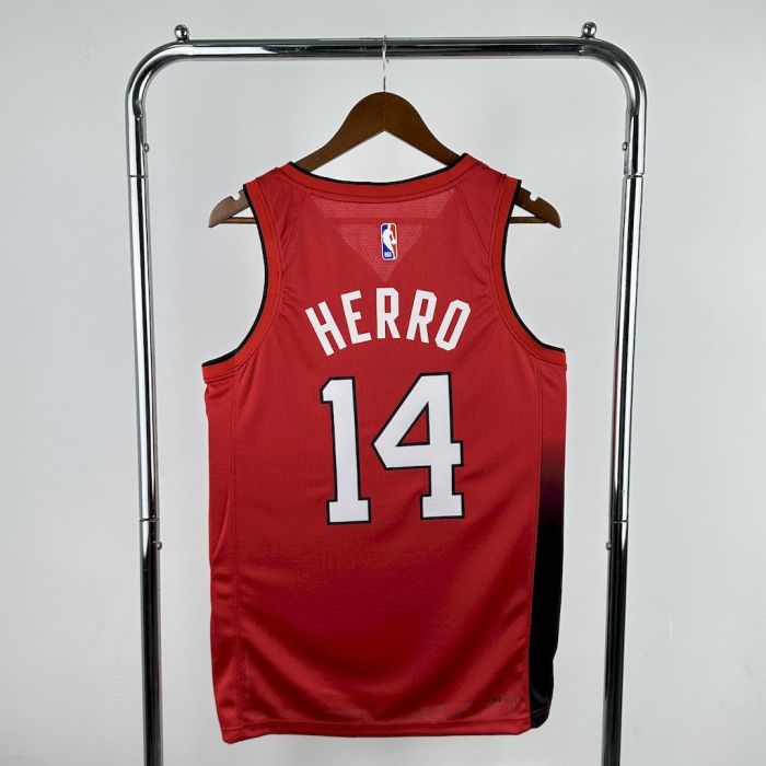 Tyler Herro Wade Miami Heat City Edition 24/25 Swingman Jersey Red