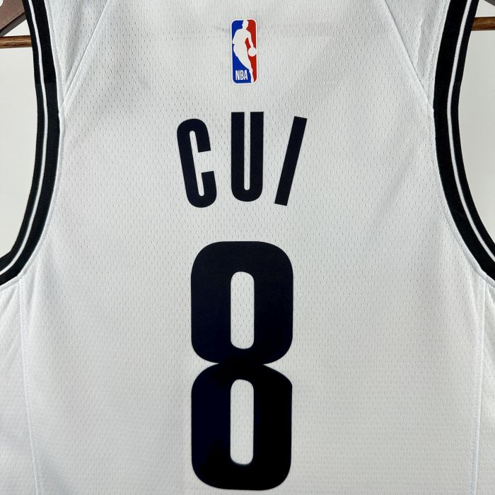 Cui Yongxi  Brooklyn Nets Association Edition Swingman Jersey White