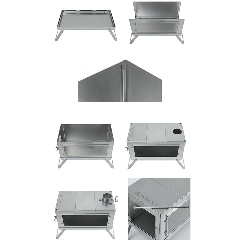 Pomoly TIMBER Lite チタンテントストーブ （単一ガラス窓版）