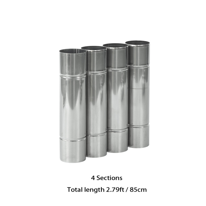 Φ6cm x 25cm ステンレス製煙突セット (Φ2.36in x 9.84in) | POMOLY