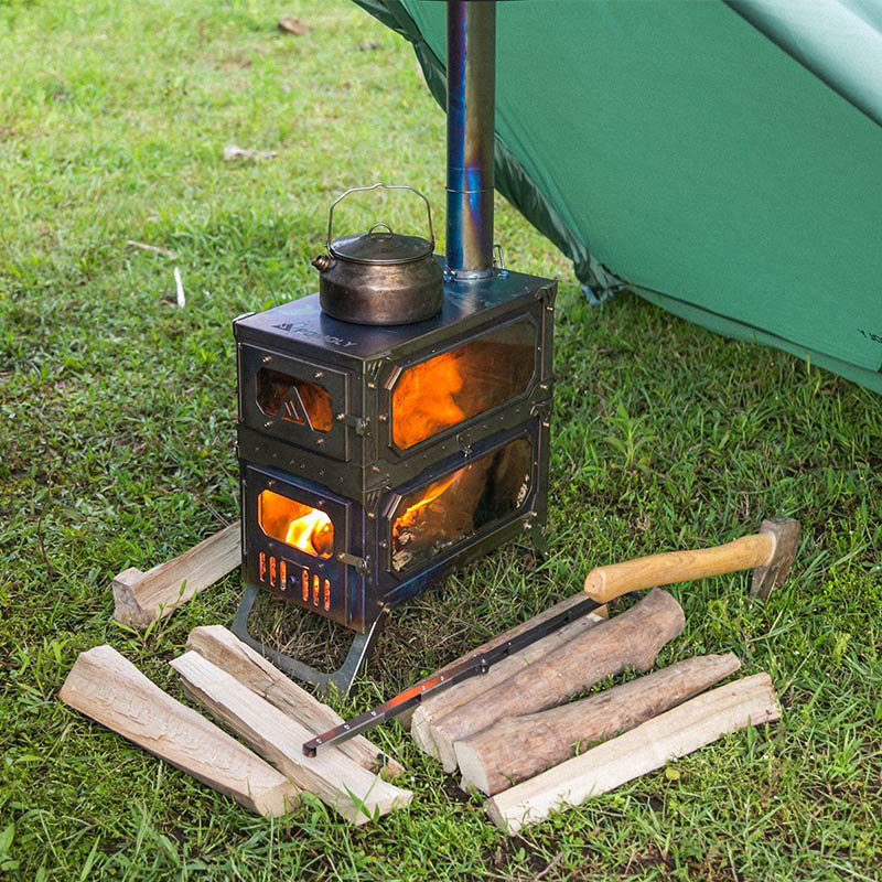 T-BRICK MAX | ポータブル式 二段式 チタンテントストーブ