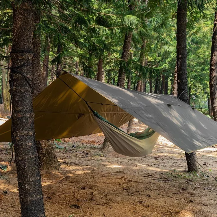 Wolfden UL ハンモックタープ  9ft x 12ft | 超軽量 20D 3000mm シルナイロン タープ  | Lonewolf902署名