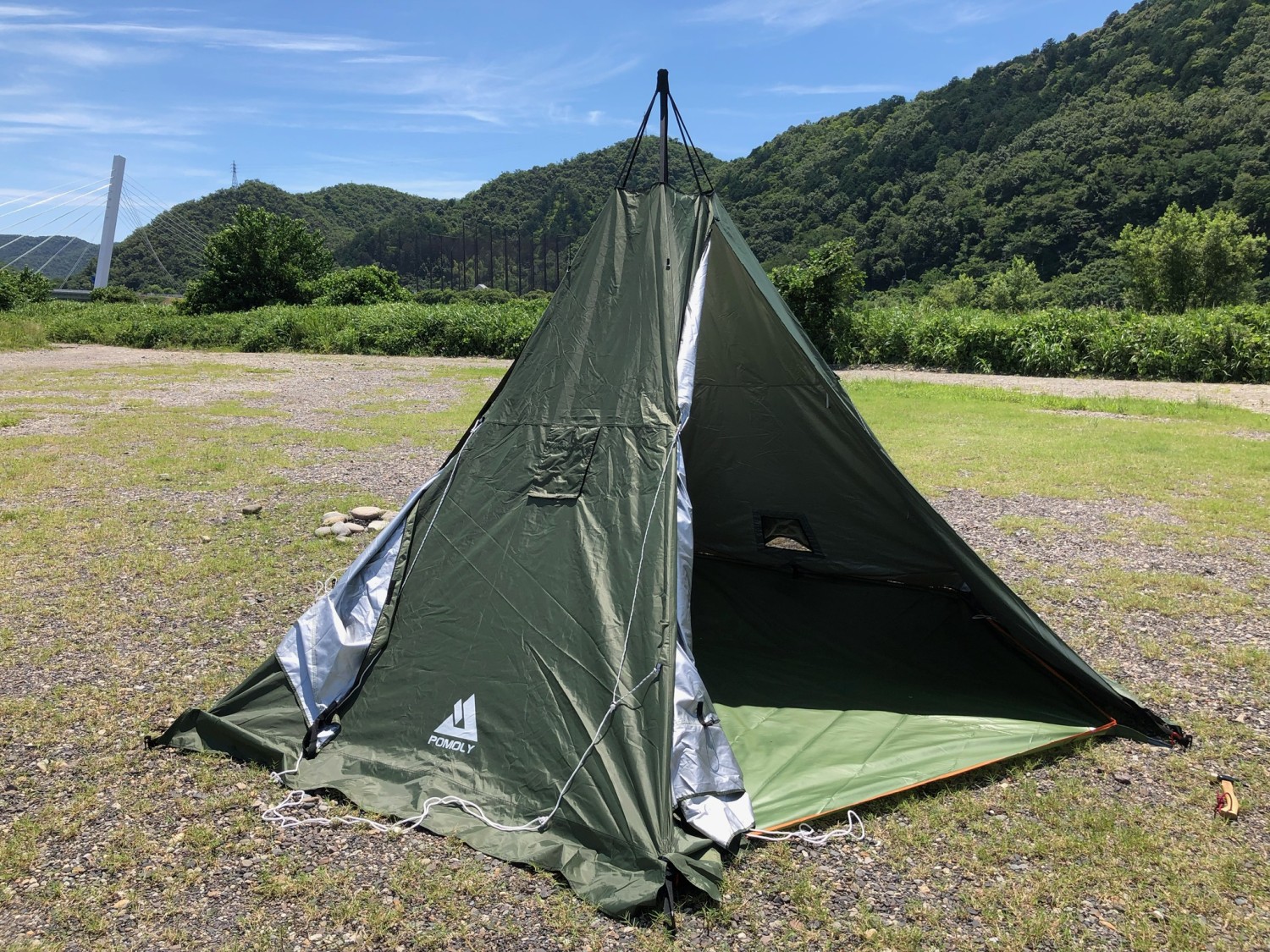 HEX Plus ワンポールテント| 2-4人用 煙突穴付き| POMOLY