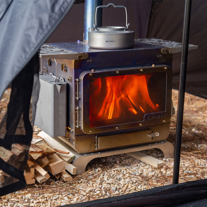 Lumberjack Max  折り畳み式 チタンウッドストーブ | ポータブル テントストーブ | POMOLY 2022新シリーズ