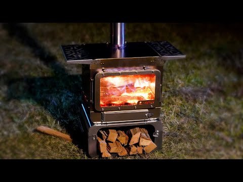 Lumberjack 折り畳み式 チタン薪ストーブ | ポータブル式テントストーブ | POMOLY