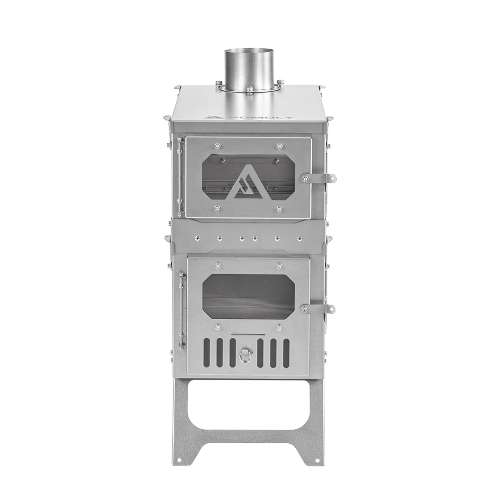 チタン/UL 組み立て式 薪ストーブ 本体約2キロ チタン/UL 組み立て式