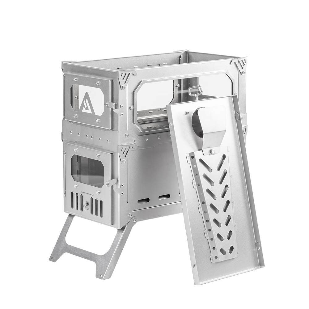 T-Brick Max 2.0 チタン ストーブ | 折りたたみ式 チタン テント