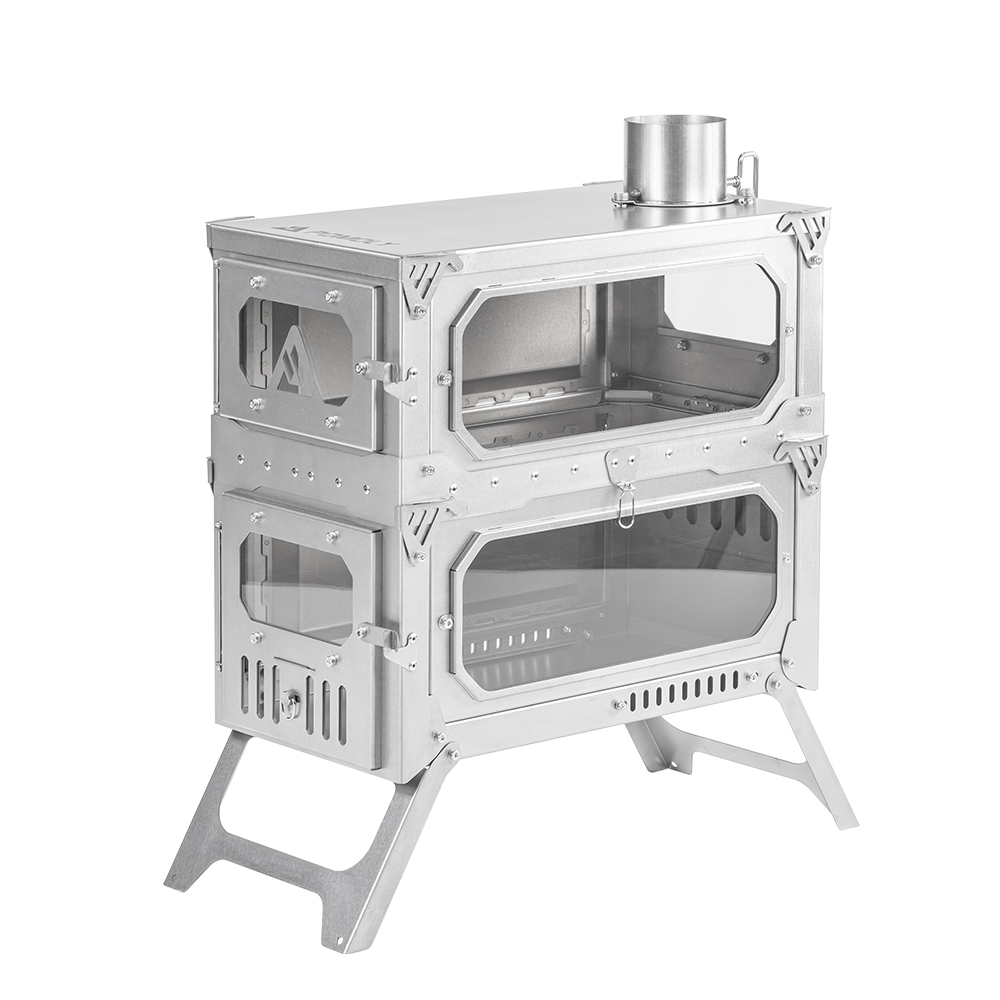 T-Brick Max 2.0 チタン ストーブ | 折りたたみ式 チタン テント