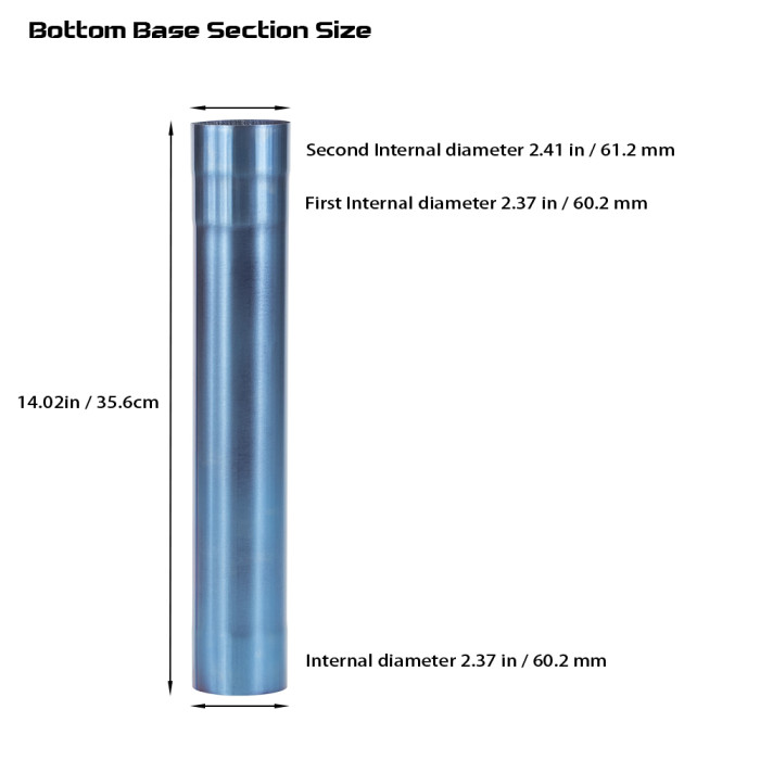 Φ6cm x 36cm x 9本 チタン煙突セット｜薪ストーブ ブルーグラデーション（Φ2.36in x 14.17in）｜ |連結型煙突 | POMOLY