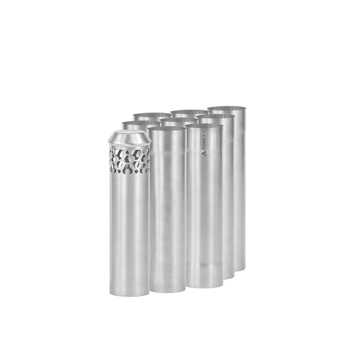 Φ6cm x 25cm x 9本 チタンストーブ煙突セット |円筒形煙突 (Φ2.36in x 9.84in)  | POMOLY
