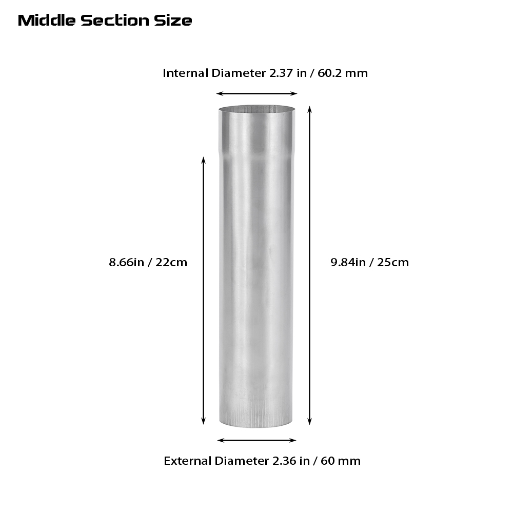 2.36in / 6 cm チタン ストーブ煙突セット |取り外し可能な組み立て