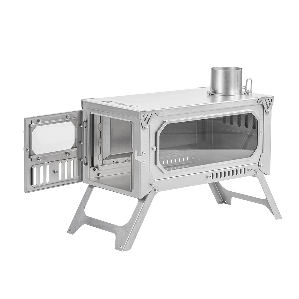 T-Brick 2.0 チタンストーブ | キャンプ用折りたたみ式チタン製テント