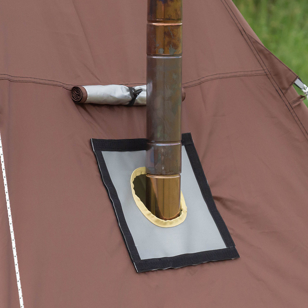 Pomoly HEX ワンポールテント 薪ストーブテント 2-3人用 （煙突 穴）