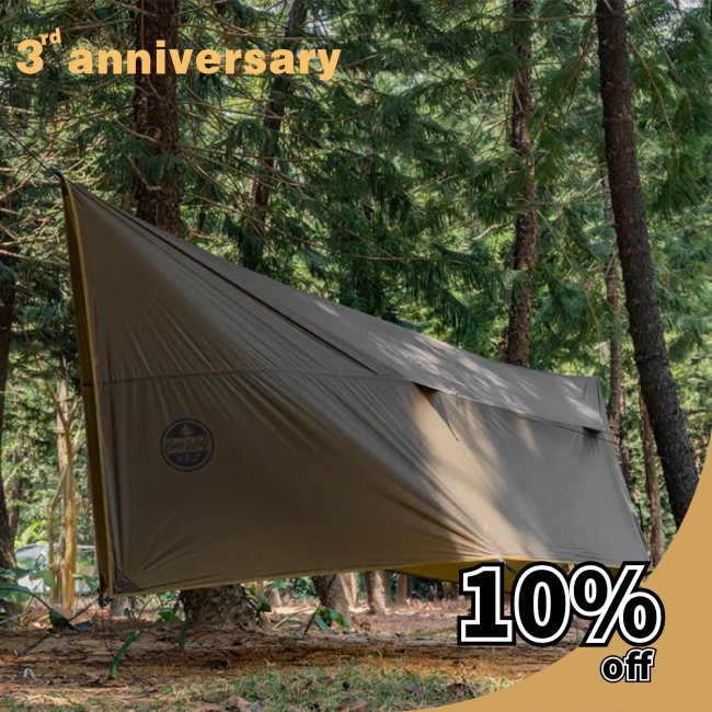 【3周年祝い】Wolfden UL ハンモックタープ  9ft x 12ft | 超軽量 20D 3000mm シルナイロン タープ  | Lonewolf902署名 | 2022新シリーズ