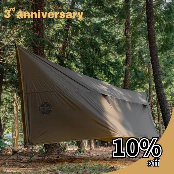 【3周年祝い】Wolfden UL ハンモックタープ  9ft x 12ft | 超軽量 20D 3000mm シルナイロン タープ  | Lonewolf902署名 | 2022新シリーズ