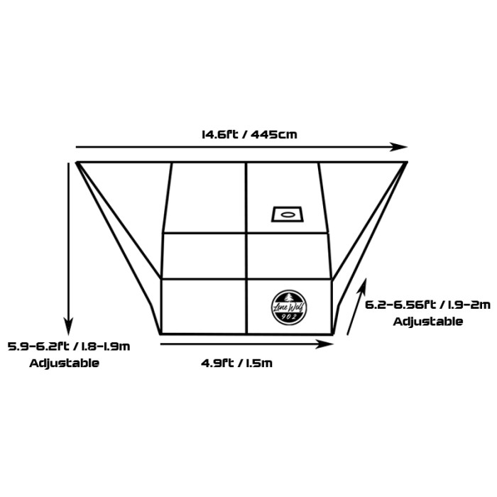 【3周年祝い】Lonewolf902 ハンモック タープ| TC コットン タープ | ハンモックキャンプ 1-2人用 | Lonewolf902 Design 2022