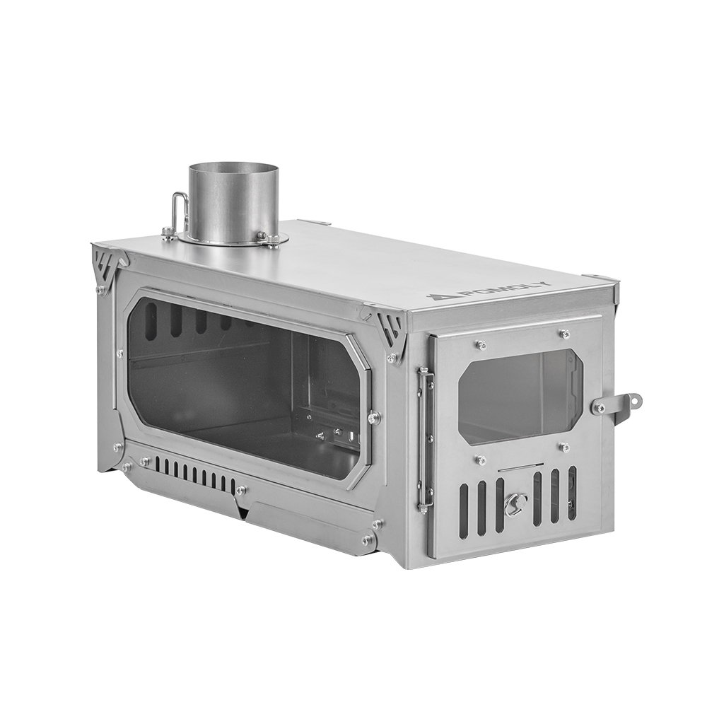 T-Brick 2.0 チタンストーブ | キャンプ用折りたたみ式チタン製テント
