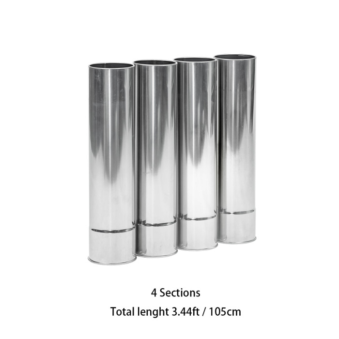 Φ7cm x 30cm ステンレス製中部煙突セット (Φ2.76in x 11.8in)  | POMOLY
