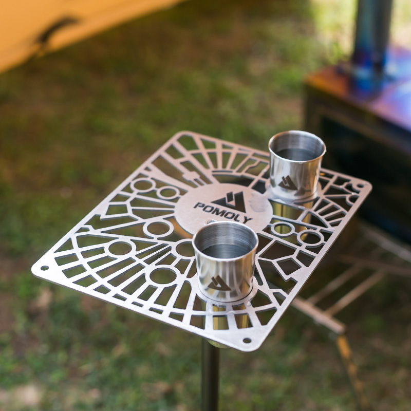 POMOLY G2 GIMBAL チタン製キャンプテーブル　コップ付き【新品】ハンモック Hennessy Hammock DD ENO VIVERE KAMMOK LA SIESTA ワンポール POMOLY G2 GIMBAL チタン製キャンプテーブル コップ付き