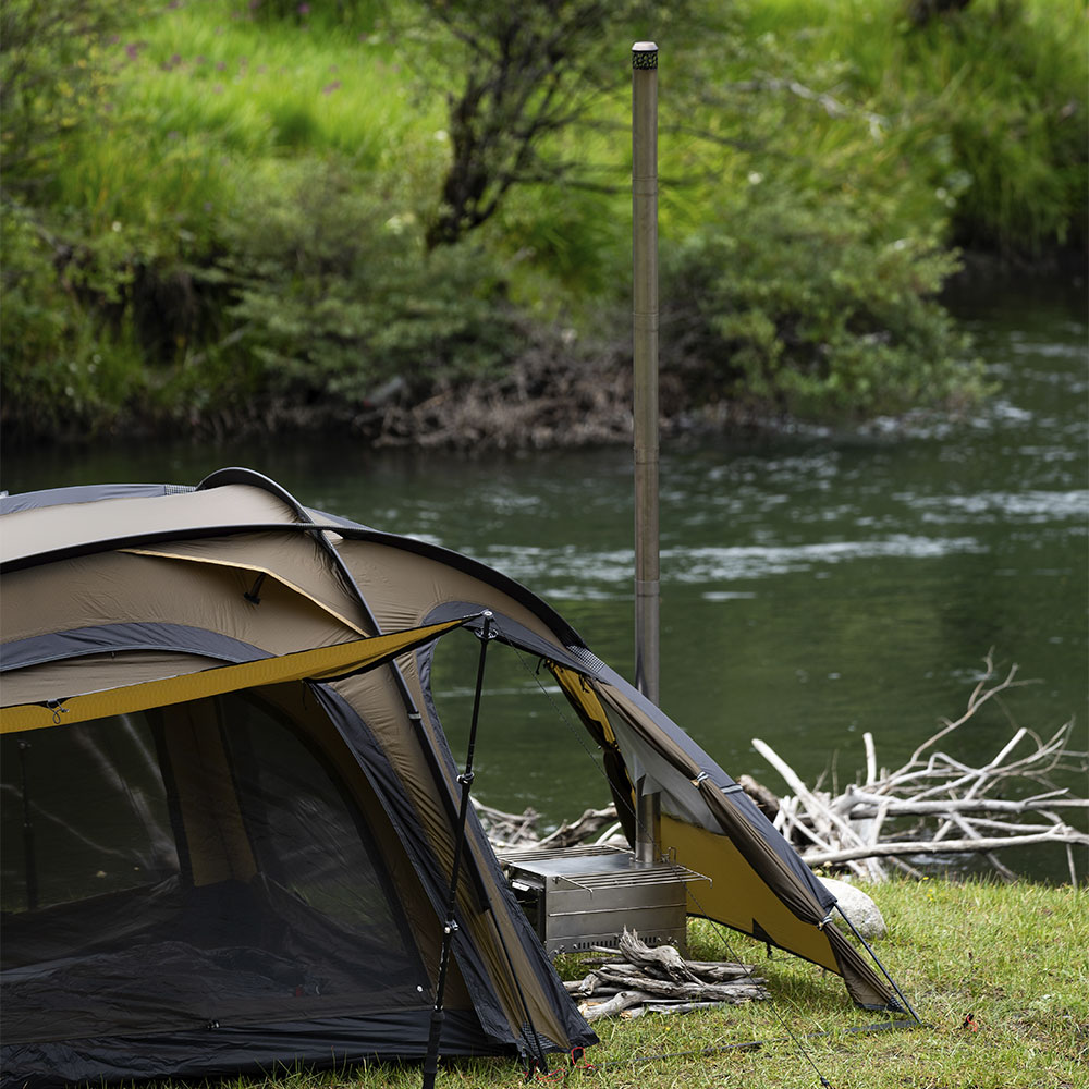 POMOLY Fold X | チタン薪ストーブ| 折りたたみ式テントストーブ