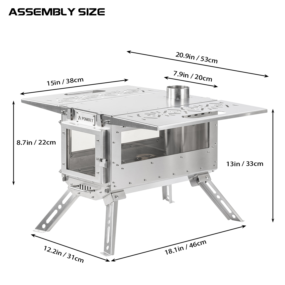 薪ストーブ　POMORY Oroqen 3 Oroqen Mini 3 Tent Stove | Portable Tent Wood Stove | Wood