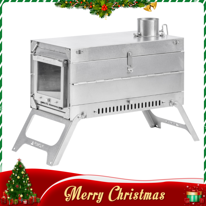 POMOLY Fold X | チタン薪ストーブ| 折りたたみ式テントストーブ