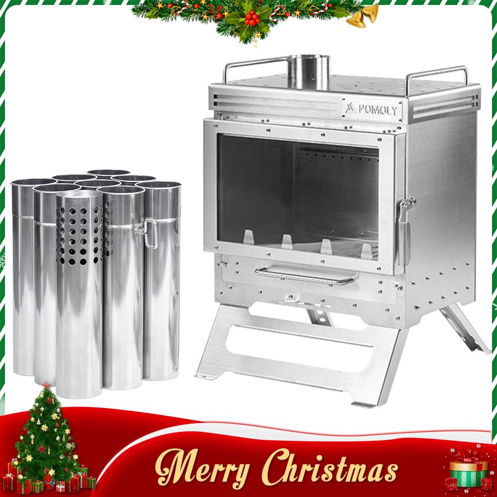 【２回使用のみ】POMOLY 薪ストーブ Dweller Max 2.0ポモリー Dweller Max 2.0 Tent Stove | Camping Fireplace for Hot Tent