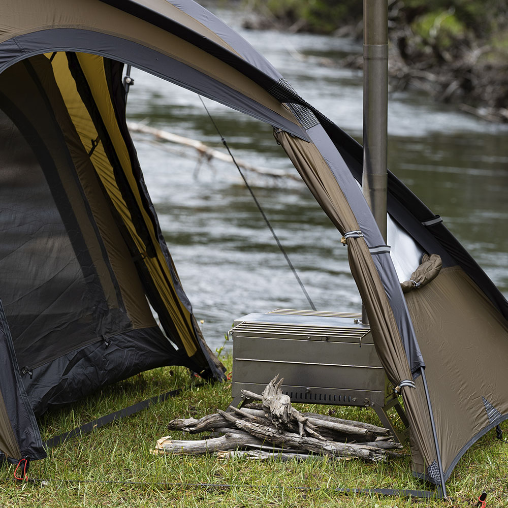 POMOLY Fold X | チタン薪ストーブ| 折りたたみ式テントストーブ