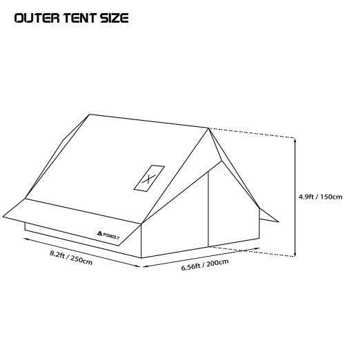 CHALET 70 Pro | ロッジ型テント (シャレー )| 2人用 キャンプテント| POMOLY 新作