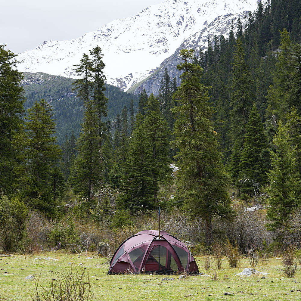 POMOLY 大型ドームテント | Dome X6 Pro ドーム型テント (Red) 自立式