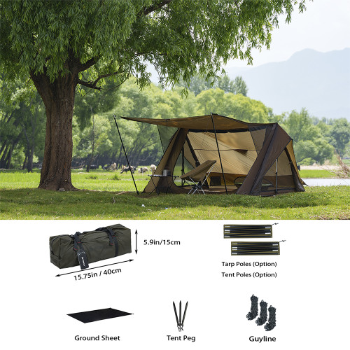 STOVEHUT パップテント キャンプ シェルター 軍幕テント 20Dナイロン超軽量テント 1-2人用 | POMOLY 新商品