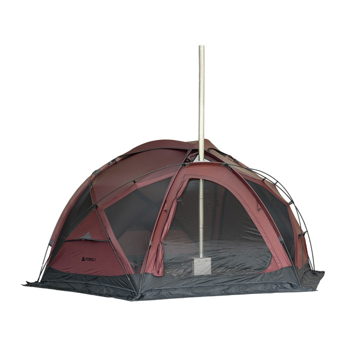 POMOLY ドームテント | Dome X4 Pro 大型自立式テント(Red) 2人用 4人ファミリーテント キャンプ