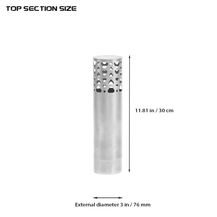 Φ70mm - 76mmチタン煙突セット 入れ子式煙突 | 可変式 筒型煙突 (Φ2.76in - 3in)  | POMOLY 新作2025
