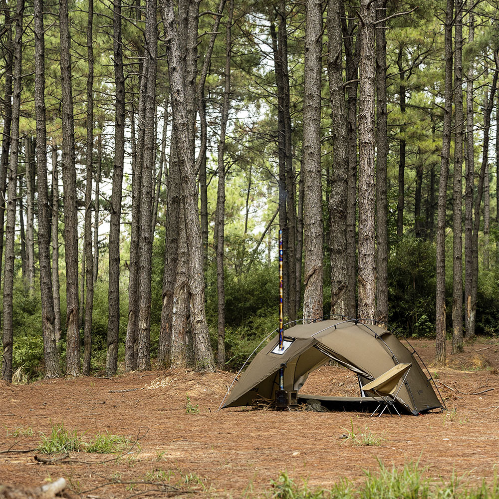 X-Ti Mini チタン製薪ストーブ | 2段式折りたたみ式 コンパクト