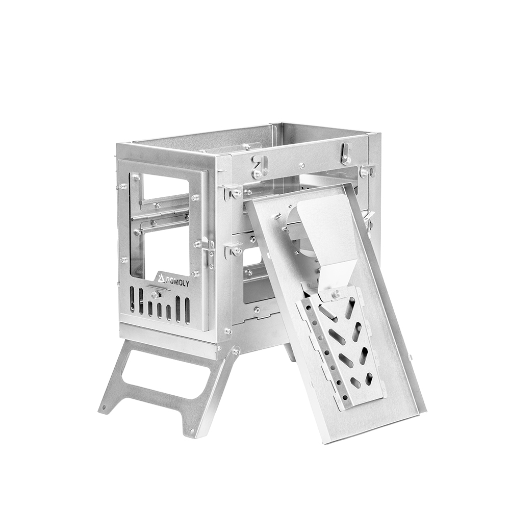 X-Ti 5 チタン製薪ストーブ | 2段式折りたたみ式 コンパクト | POMOLY