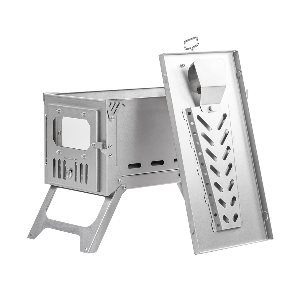 T-Brick 2.0 チタンストーブ | キャンプ用折りたたみ式チタン製テント