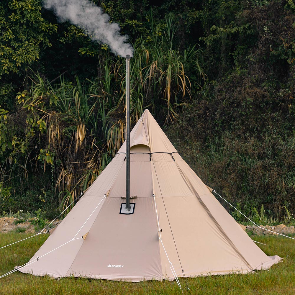 POMOLY YARN Octa TC ワンポールテント HEX Plus ワンポールテント| 2-4人用 煙突穴付き| POMOLY