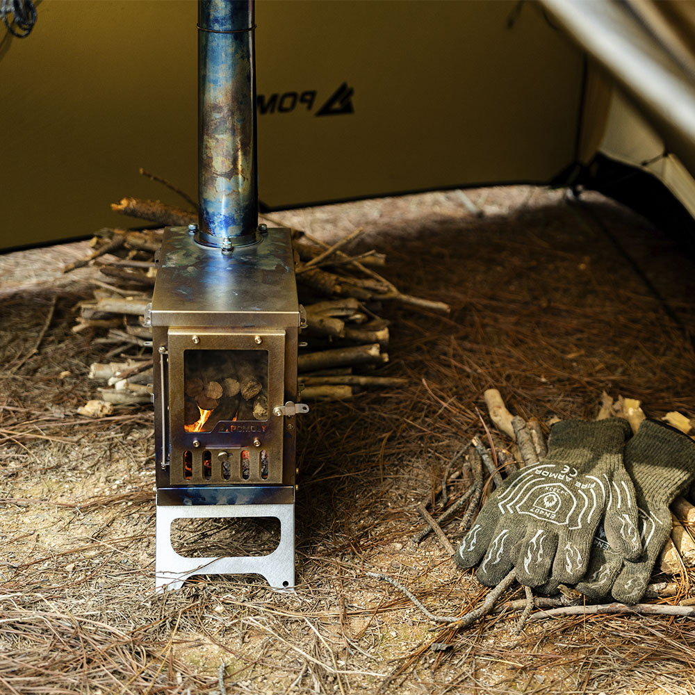 X-Ti Mini チタン製薪ストーブ | 2段式折りたたみ式 コンパクト